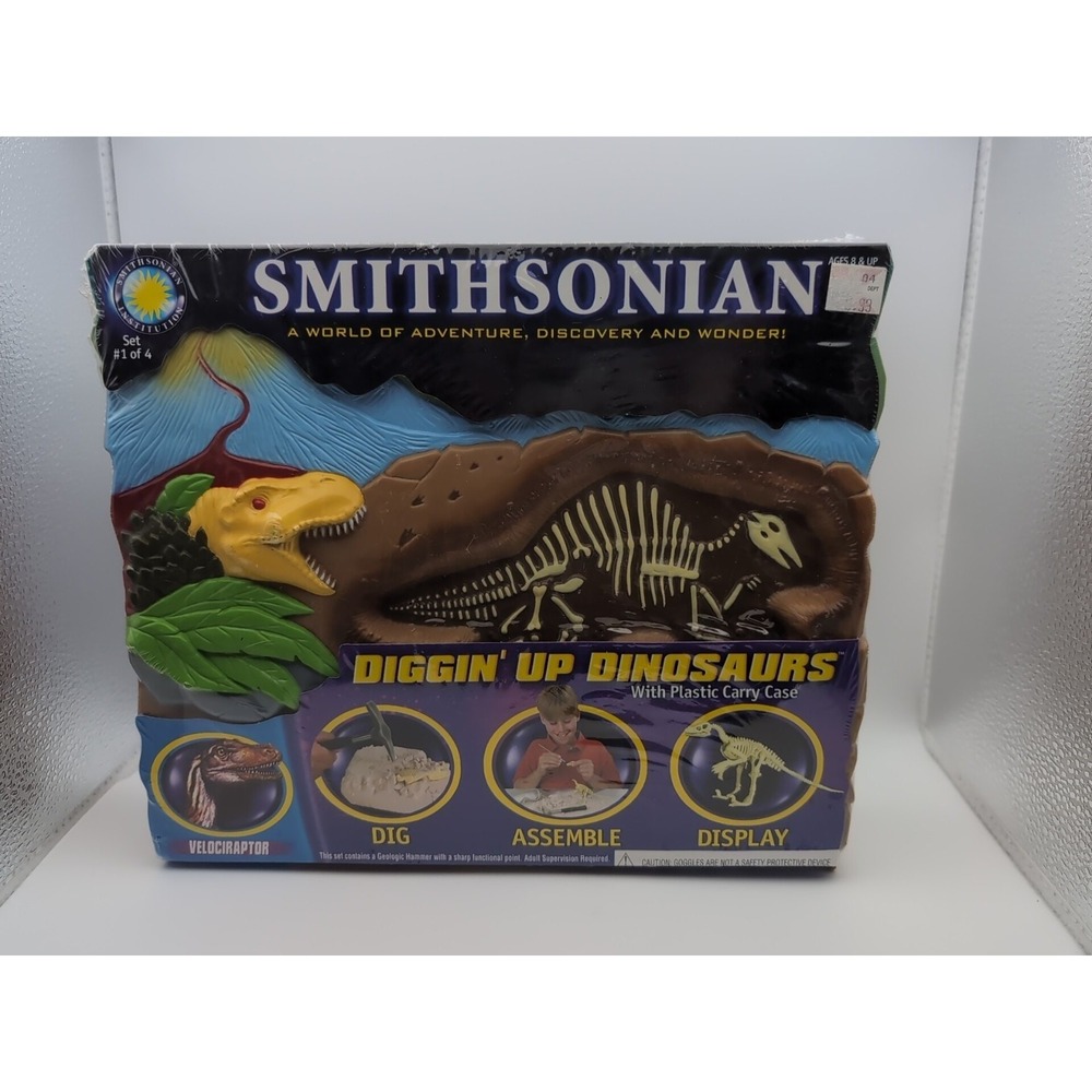 Science‎ Smithsonian Diggin' Up Dinosaurs Velociraptor Plastic Carry Case New